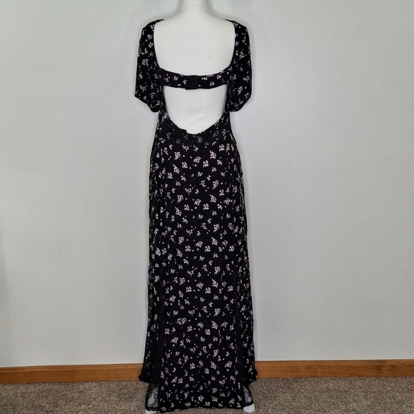 Forever 21 Plus Black Floral Lace Maxi Dress Size 0X - Picture 4 of 15